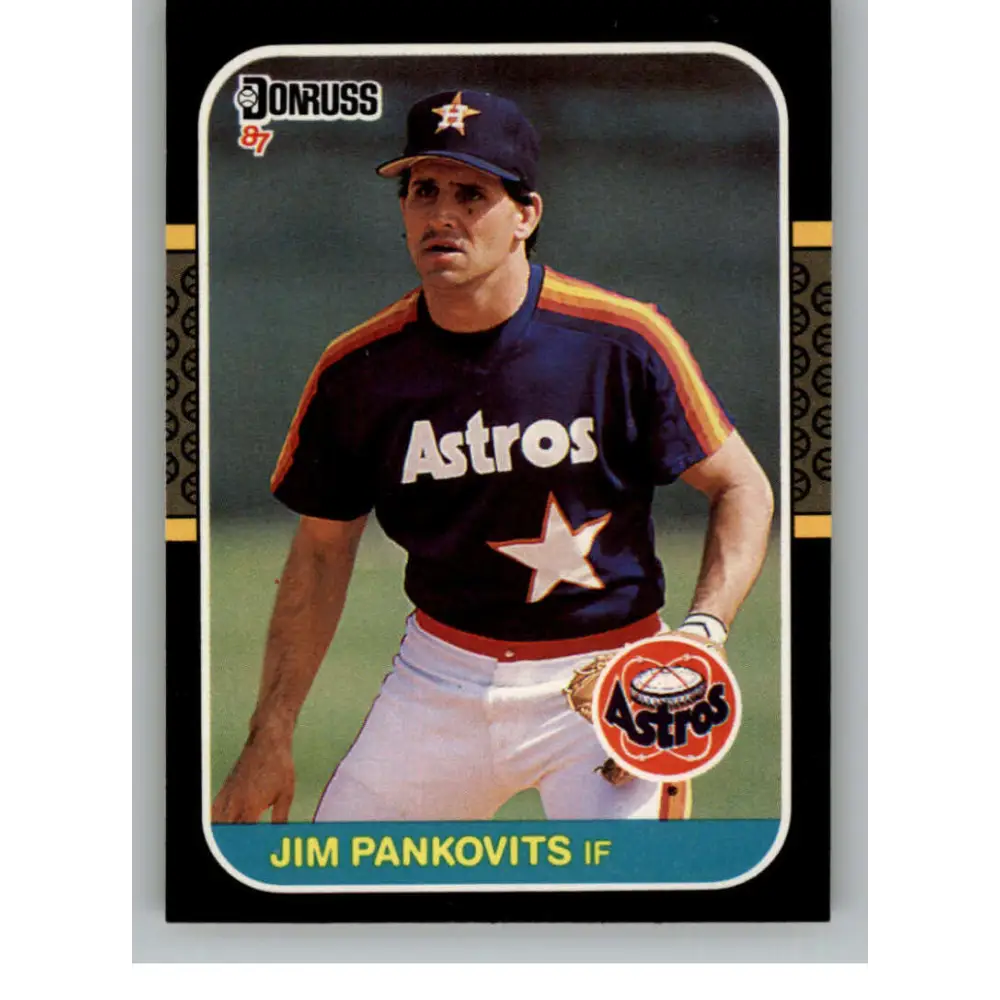 1987 Donruss #605 Jim Pankovits EX Excellent Houston Astros Baseball Card  Image 1