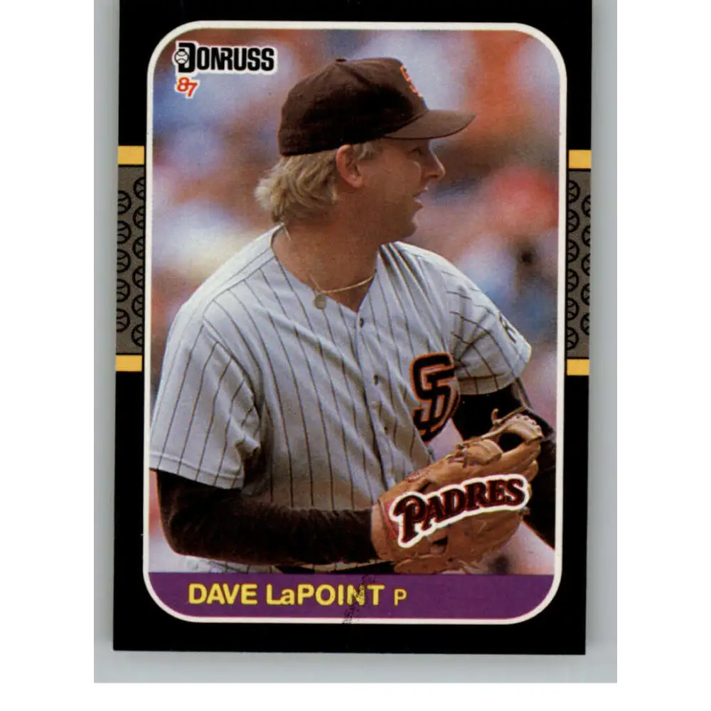 1987 Donruss #607 Dave LaPoint EX Excellent San Diego Padres Baseball Card  Image 1