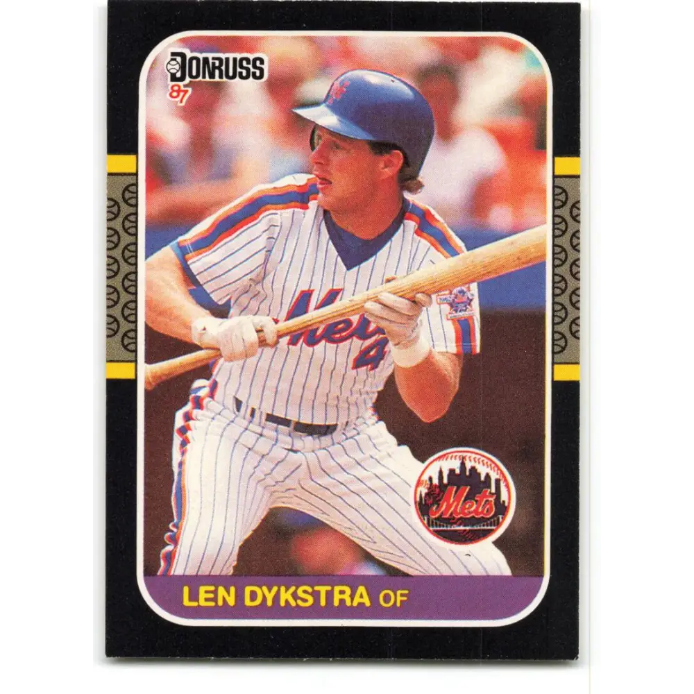 1987 Donruss #611 Lenny Dykstra EX Excellent New York Mets Baseball Card  Image 1