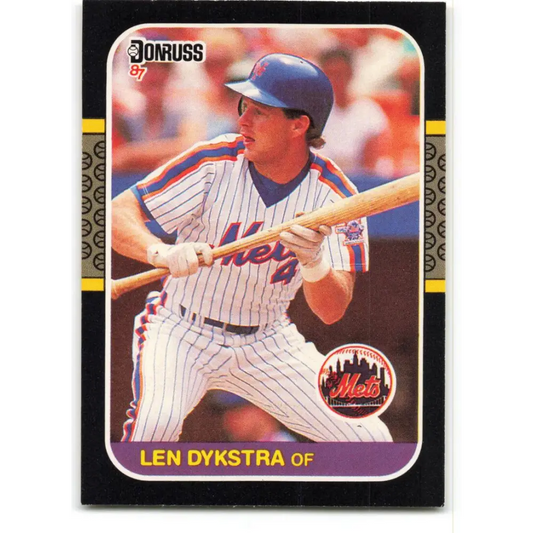 1987 Donruss #611 Lenny Dykstra EX Excellent New York Mets Baseball Card  Image 1