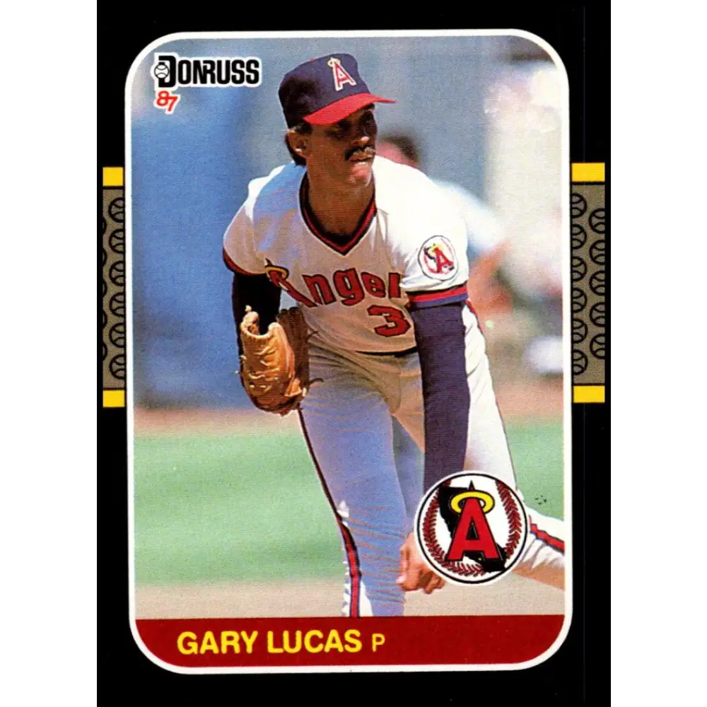 1987 Donruss #618 Gary Lucas EX Excellent California Angels Baseball Card  Image 1