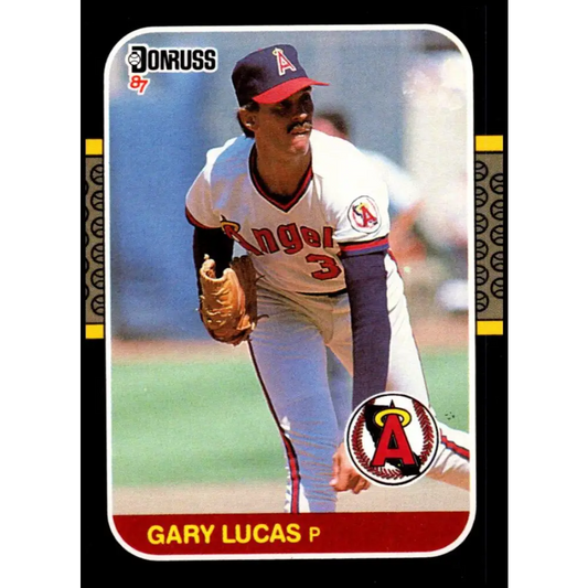 1987 Donruss #618 Gary Lucas EX Excellent California Angels Baseball Card  Image 1
