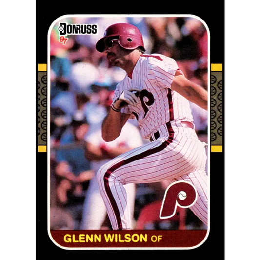 1987 Donruss #62 Glenn Wilson EX Excellent Philadelphia Phillies Baseball Card  Image 1