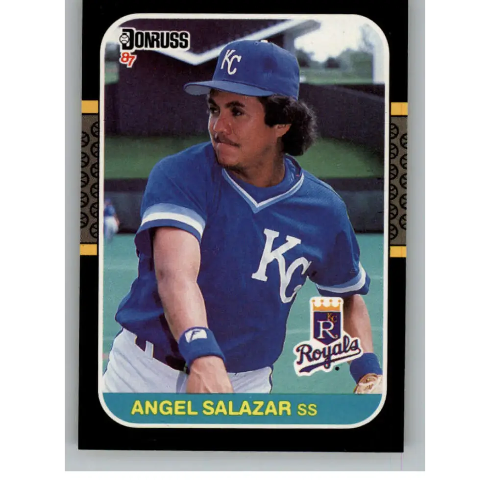 1987 Donruss #624 Angel Salazar EX Excellent Kansas City Royals Baseball Card  Image 1