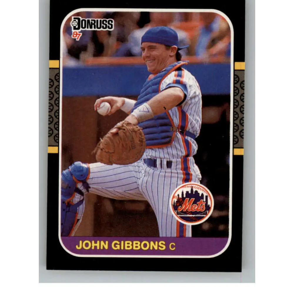 1987 Donruss #626 John Gibbons EX Excellent New York Mets Baseball Card  Image 1