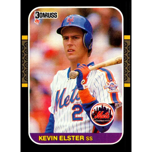 1987 Donruss #635 Kevin Elster EX Excellent RC Rookie New York Mets Baseball Card  Image 1