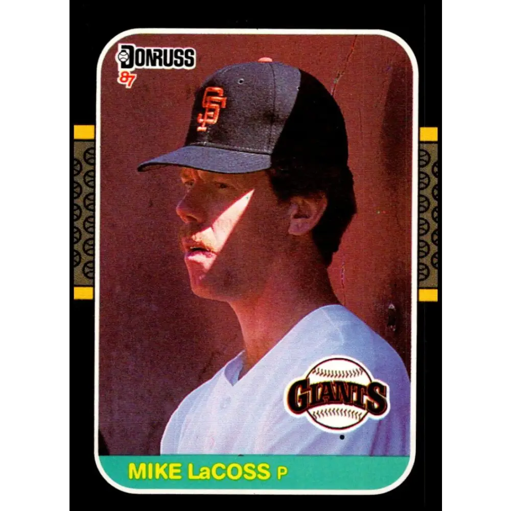 1987 Donruss #636 Mike LaCoss EX Excellent San Francisco Giants Baseball Card  Image 1