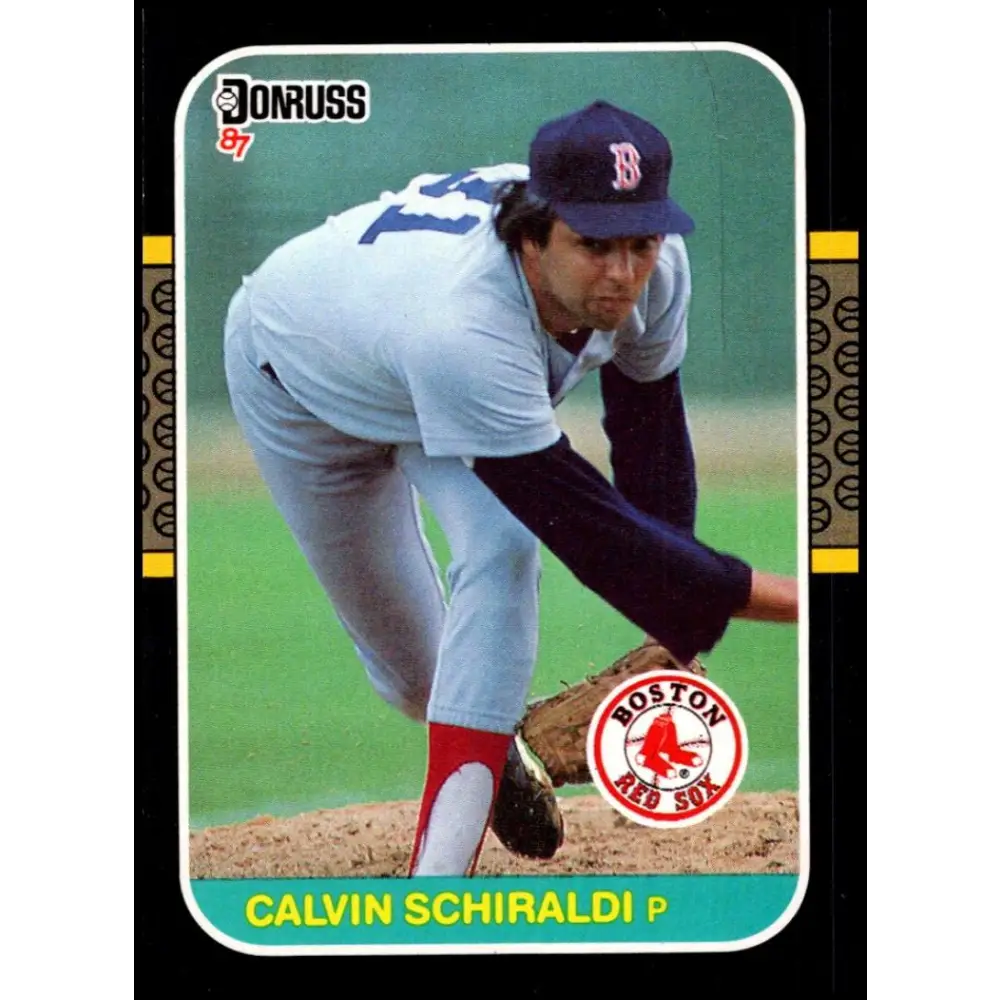 1987 Donruss #641 Calvin Schiraldi EX Excellent Boston Red Sox Baseball Card  Image 1