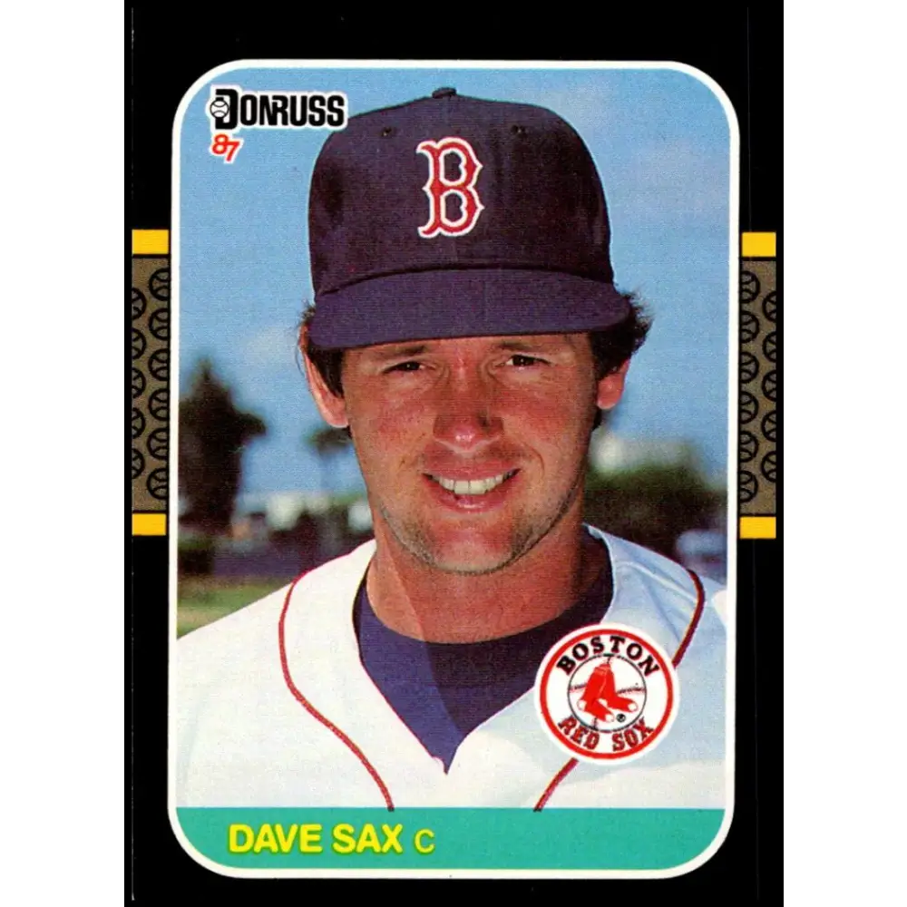 1987 Donruss #647 Dave Sax EX Excellent Boston Red Sox Baseball Card  Image 1