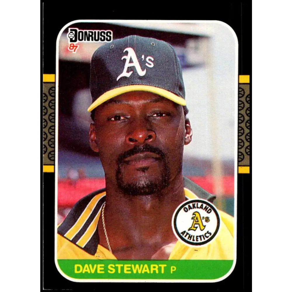 1987 Donruss #648 Dave Stewart EX Excellent Oakland Athletics Baseball Card  Image 1