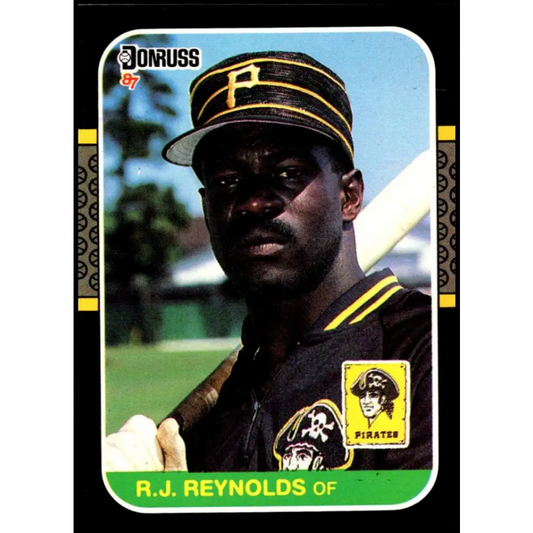1987 Donruss #65 R.J. Reynolds EX Excellent Pittsburgh Pirates Baseball Card  Image 1