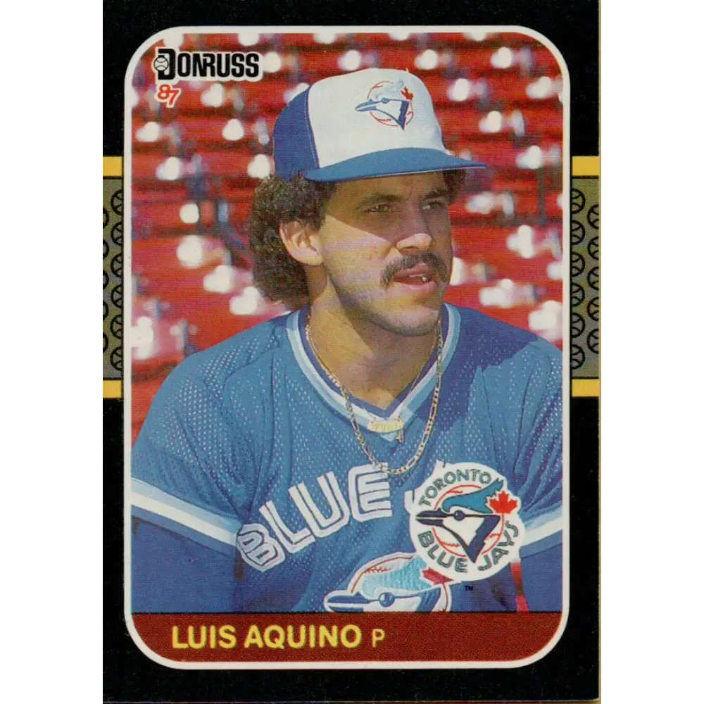 1987 Donruss #655 Luis Aquino EX Excellent RC Rookie Toronto Blue Jays Baseball Card  Image 1