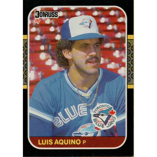 1987 Donruss #655 Luis Aquino EX Excellent RC Rookie Toronto Blue Jays Baseball Card  Image 1