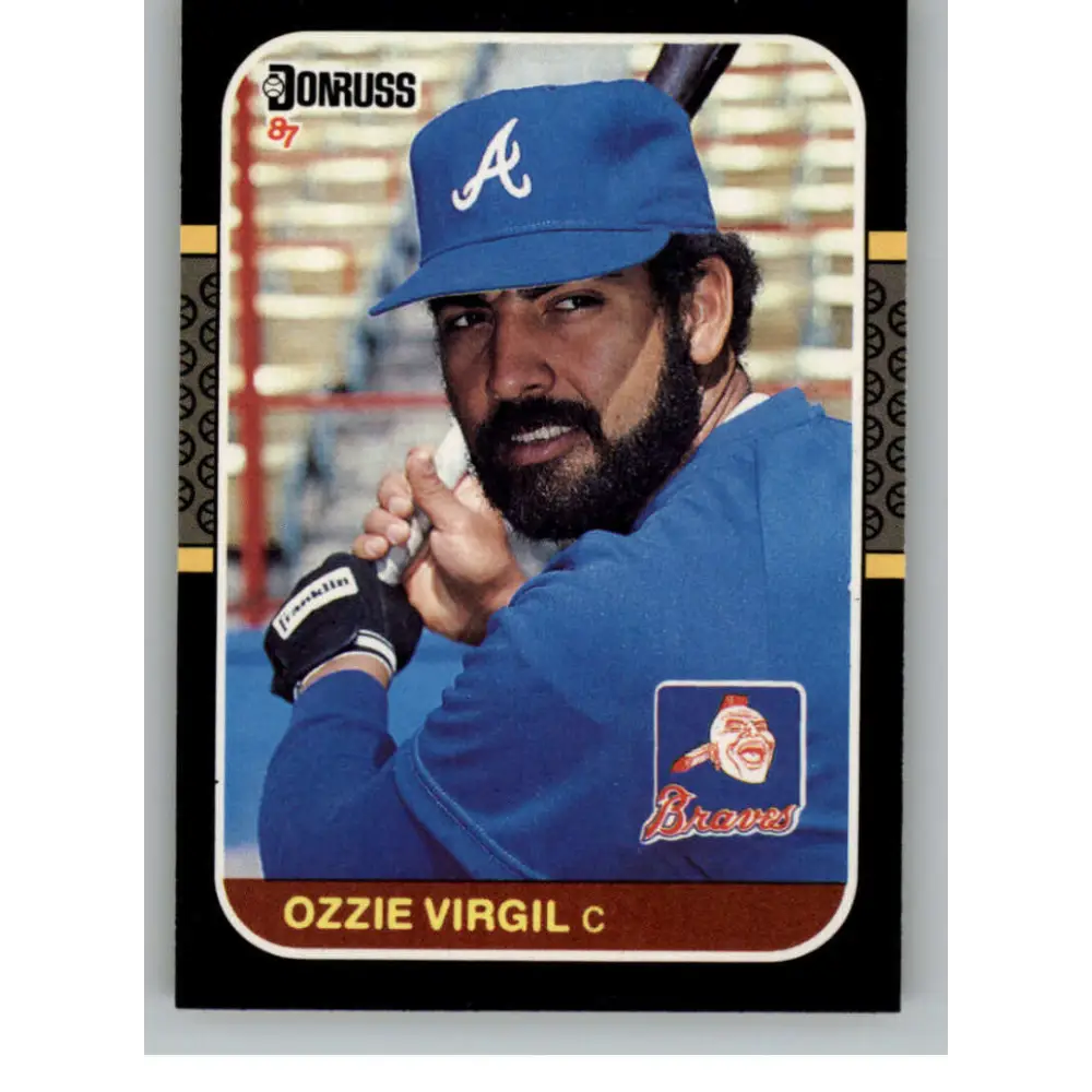 1987 Donruss #67 Ozzie Virgil EX Excellent Atlanta Braves Baseball Card  Image 1