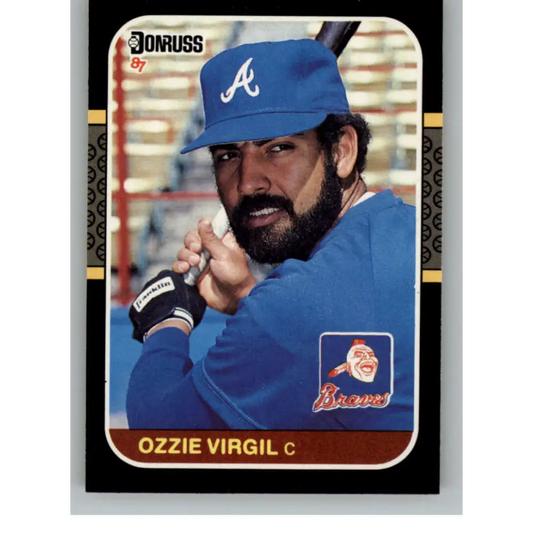 1987 Donruss #67 Ozzie Virgil EX Excellent Atlanta Braves Baseball Card  Image 1