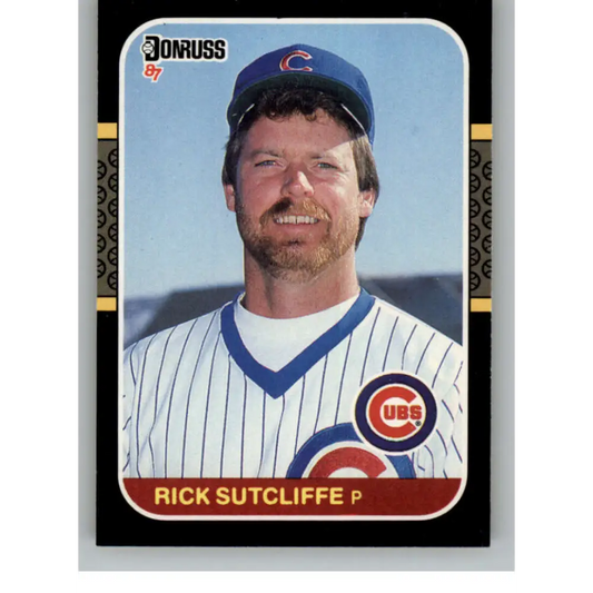 1987 Donruss #68 Rick Sutcliffe EX Excellent Chicago Cubs Baseball Card  Image 1