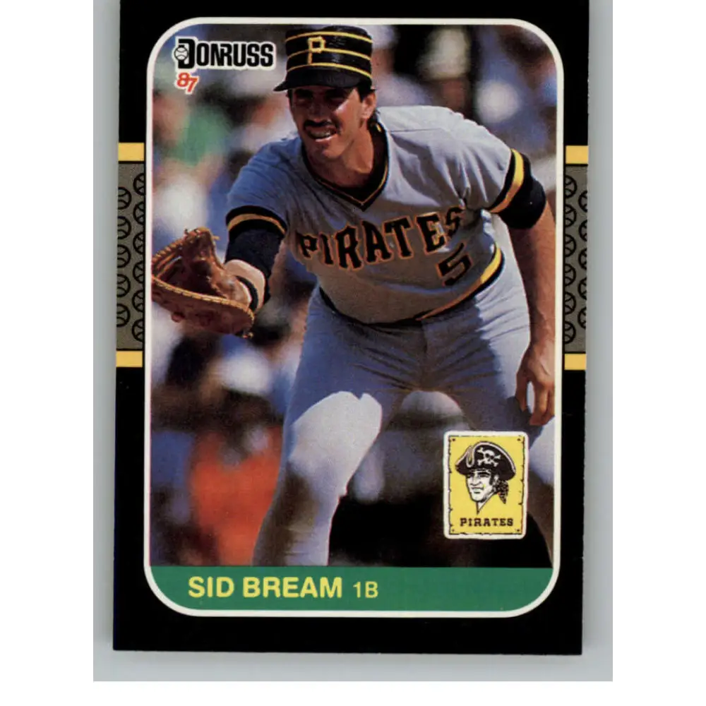 1987 Donruss #79 Sid Bream EX Excellent Pittsburgh Pirates Baseball Card  Image 1