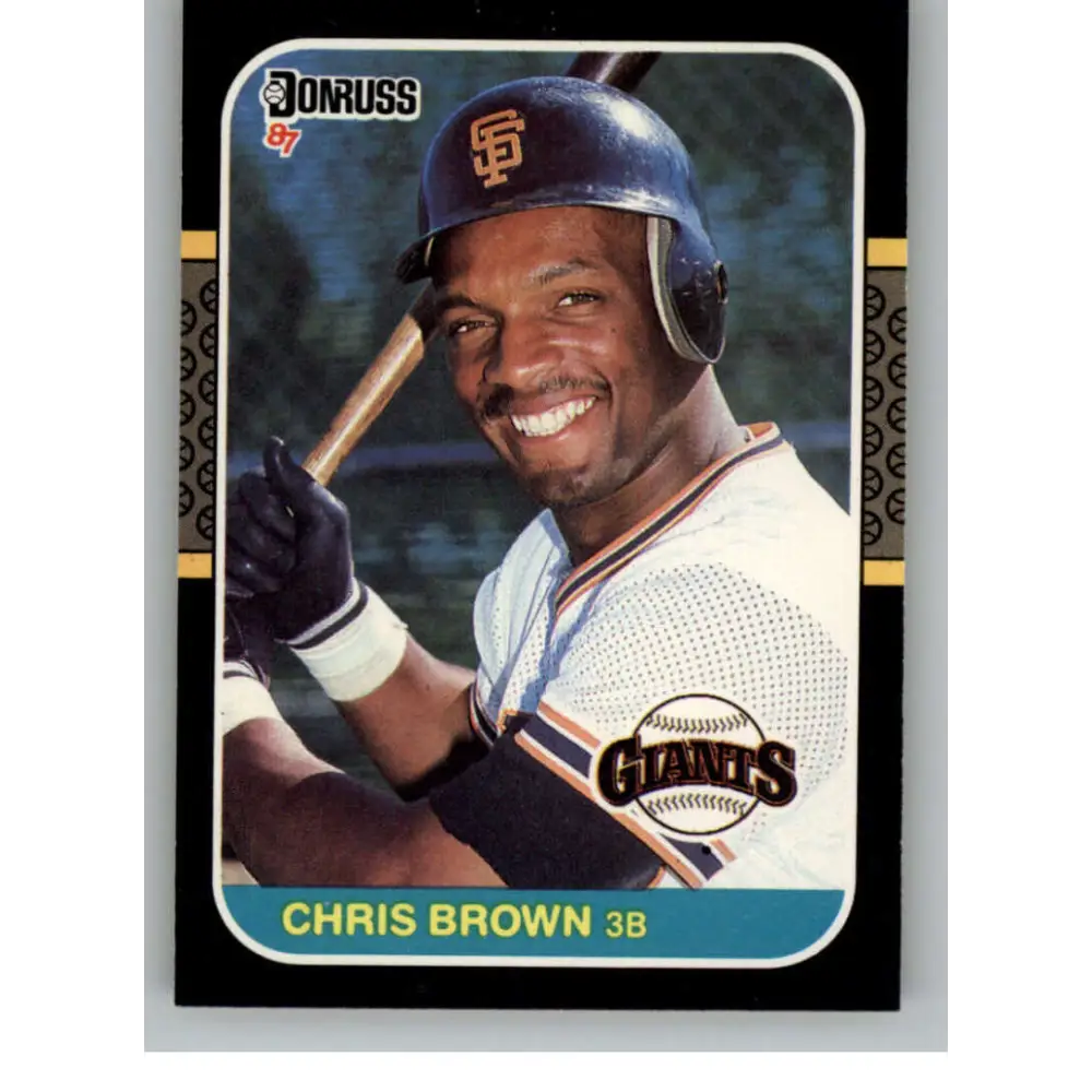 1987 Donruss #80 Chris Brown EX Excellent San Francisco Giants Baseball Card  Image 1