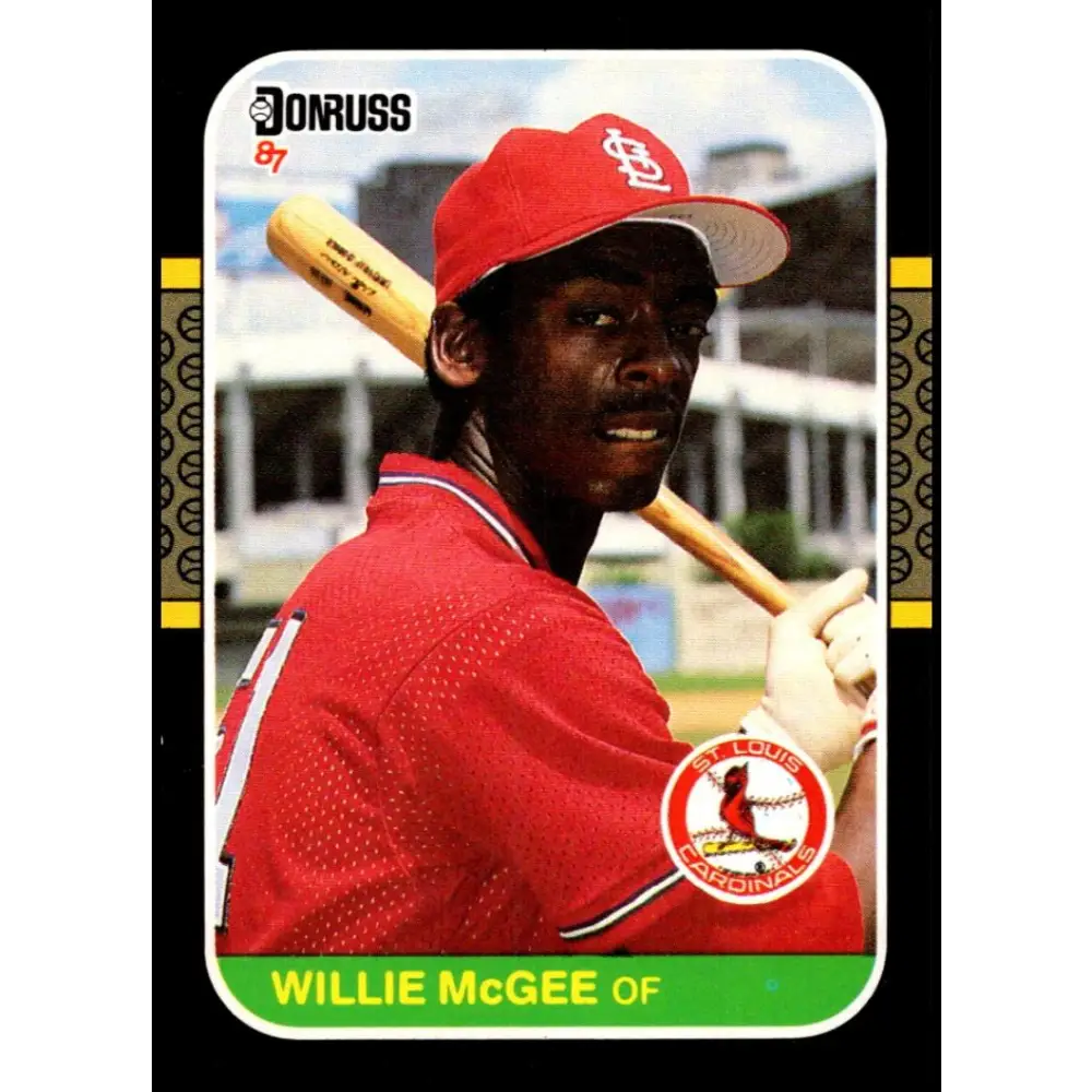 1987 Donruss #84 Willie McGee EX Excellent St. Louis Cardinals Baseball Card  Image 1