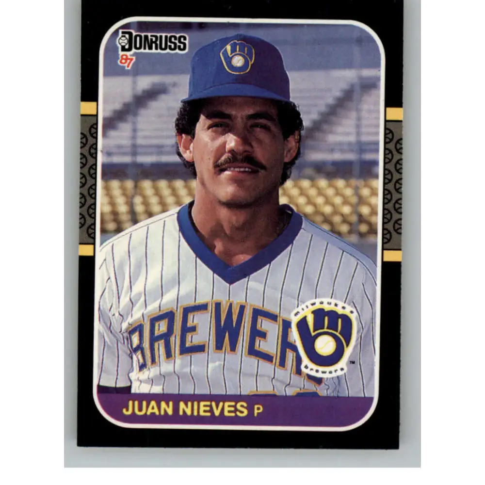 1987 Donruss #90 Juan Nieves EX Excellent Milwaukee Brewers Baseball Card  Image 1