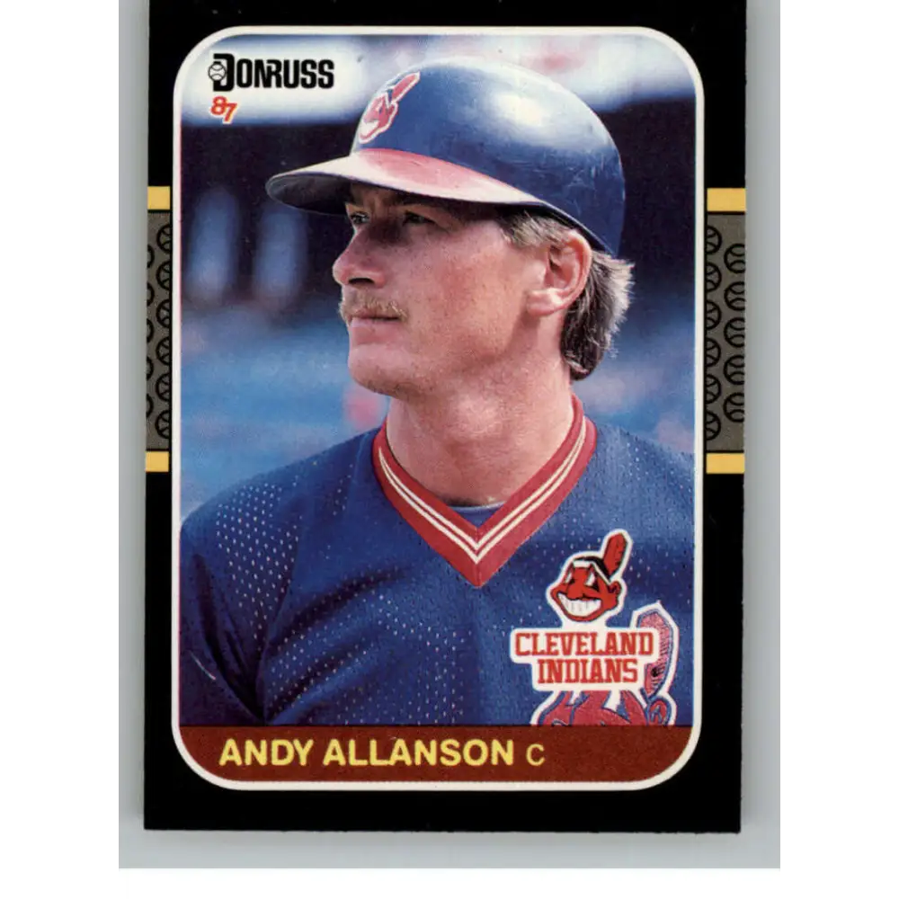 1987 Donruss #95 Andy Allanson EX Excellent RC Rookie Cleveland Indians Baseball Card  Image 1