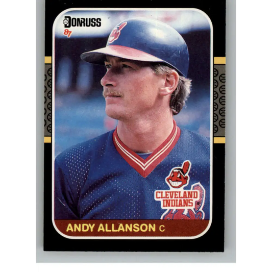 1987 Donruss #95 Andy Allanson EX Excellent RC Rookie Cleveland Indians Baseball Card  Image 1