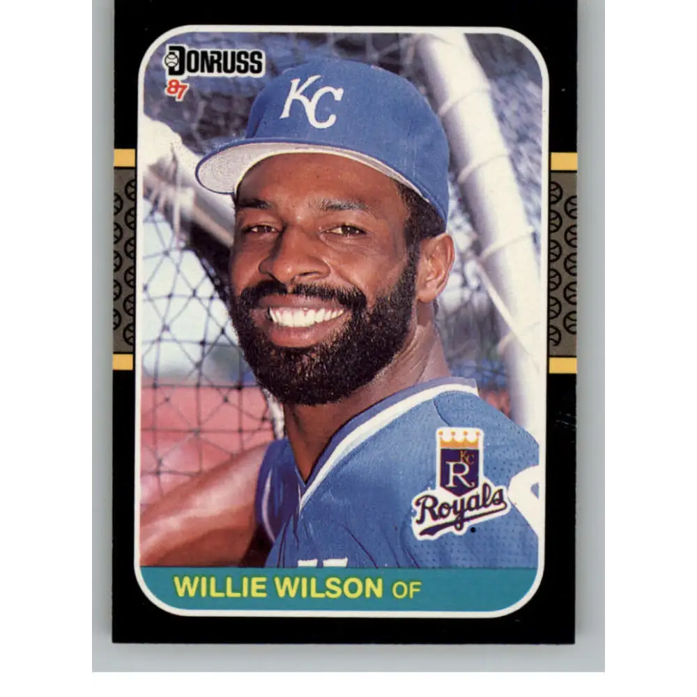 1987 Donruss #96 Willie Wilson EX Excellent Kansas City Royals Baseball Card  Image 1