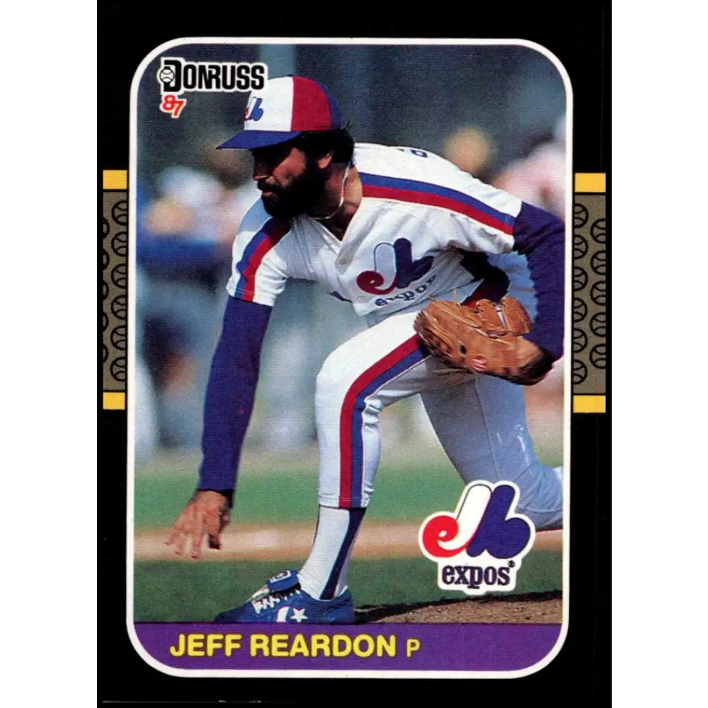 1987 Donruss #98 Jeff Reardon EX Excellent Montreal Expos Baseball Card  Image 1