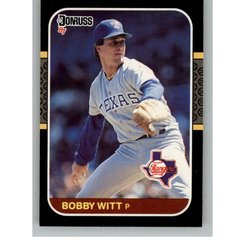 1987 Donruss #99 Bobby Witt EX Excellent RC Rookie Texas Rangers Baseball Card  Image 1