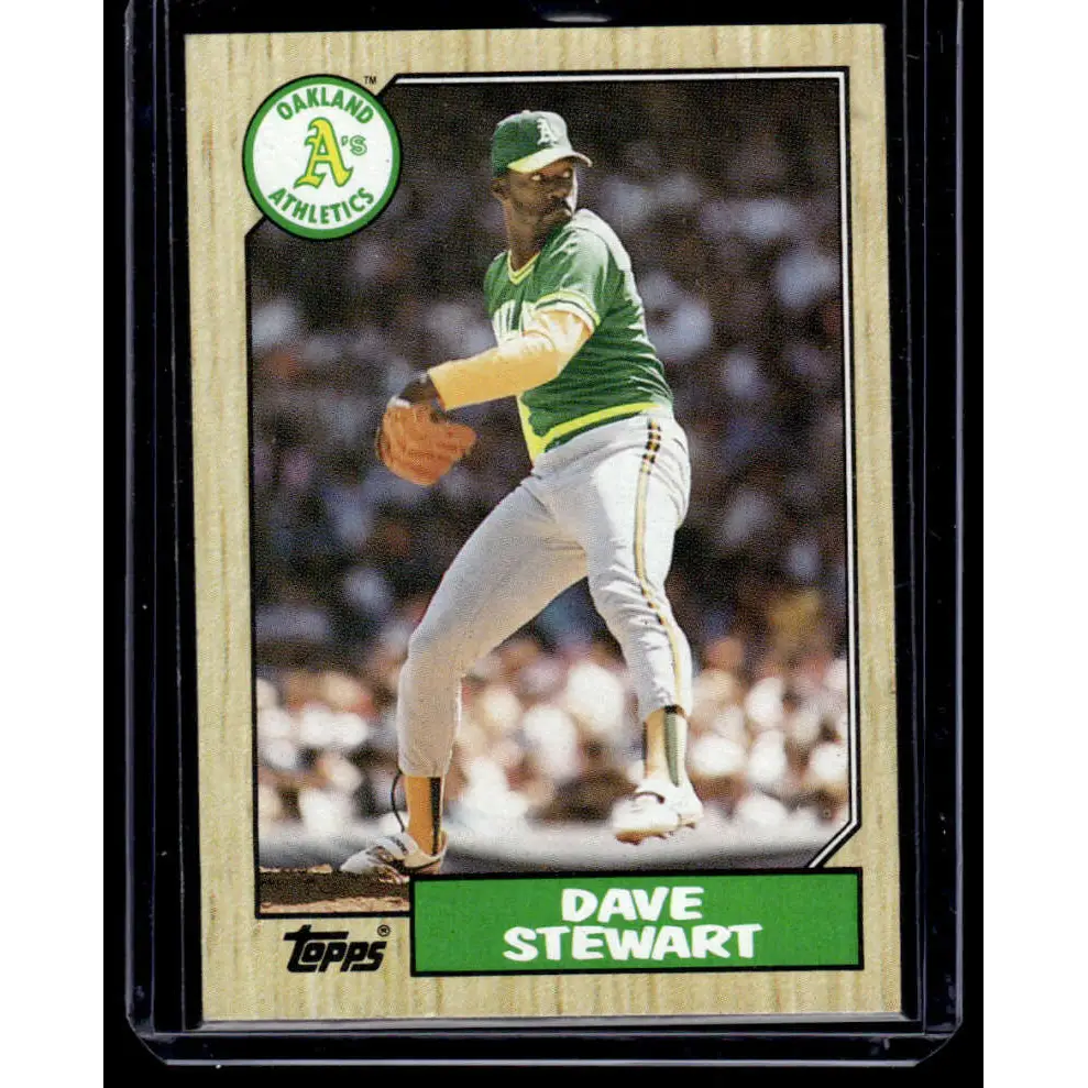 1987 Topps #14 Dave Stewart Oakland Athletics NM-MT Baseball Card Image 1
