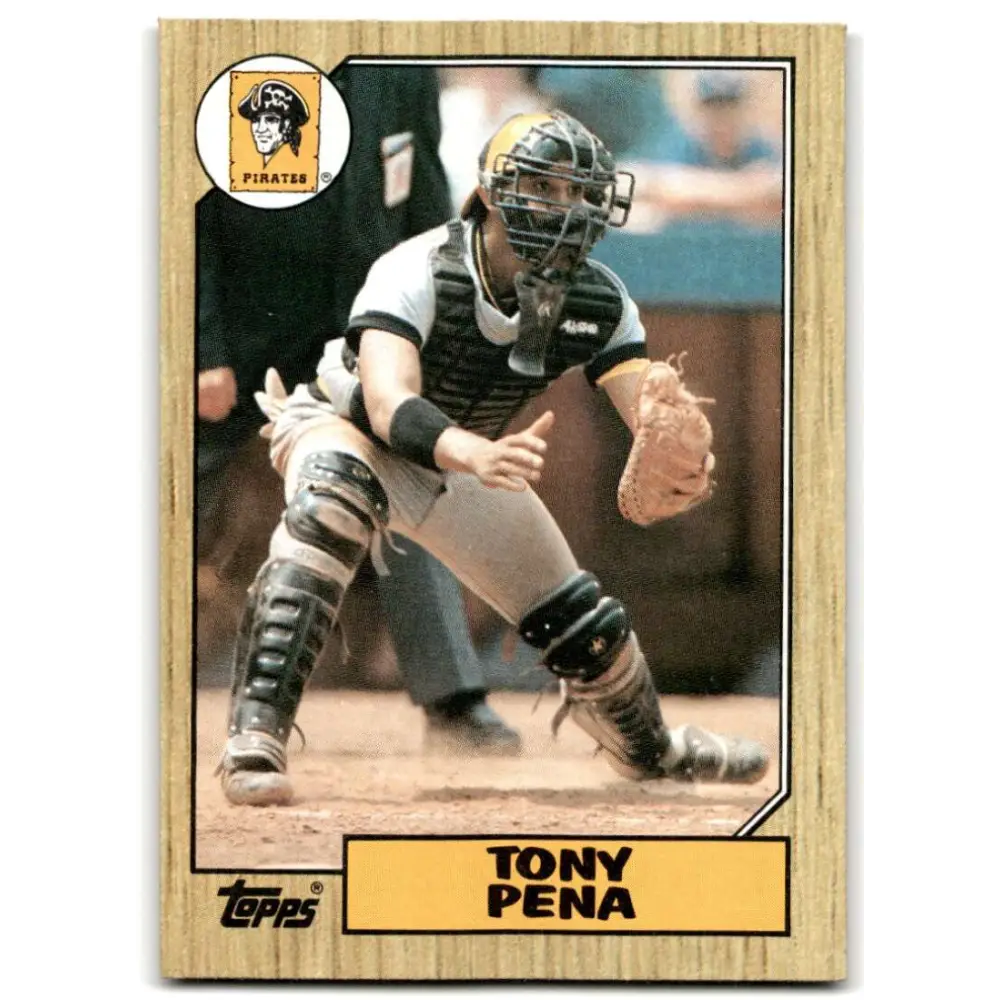 1987 Topps #60 Tony Pena EX Excellent Pittsburgh Pirates Baseball Card  Image 1