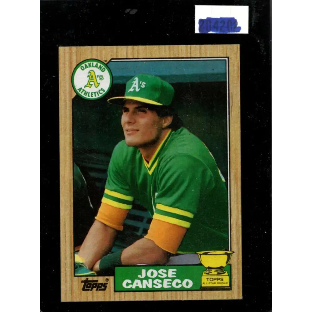 1987 Topps #620 Jose Canseco EX Excellent Oakland Athletics Baseball Card  Image 1