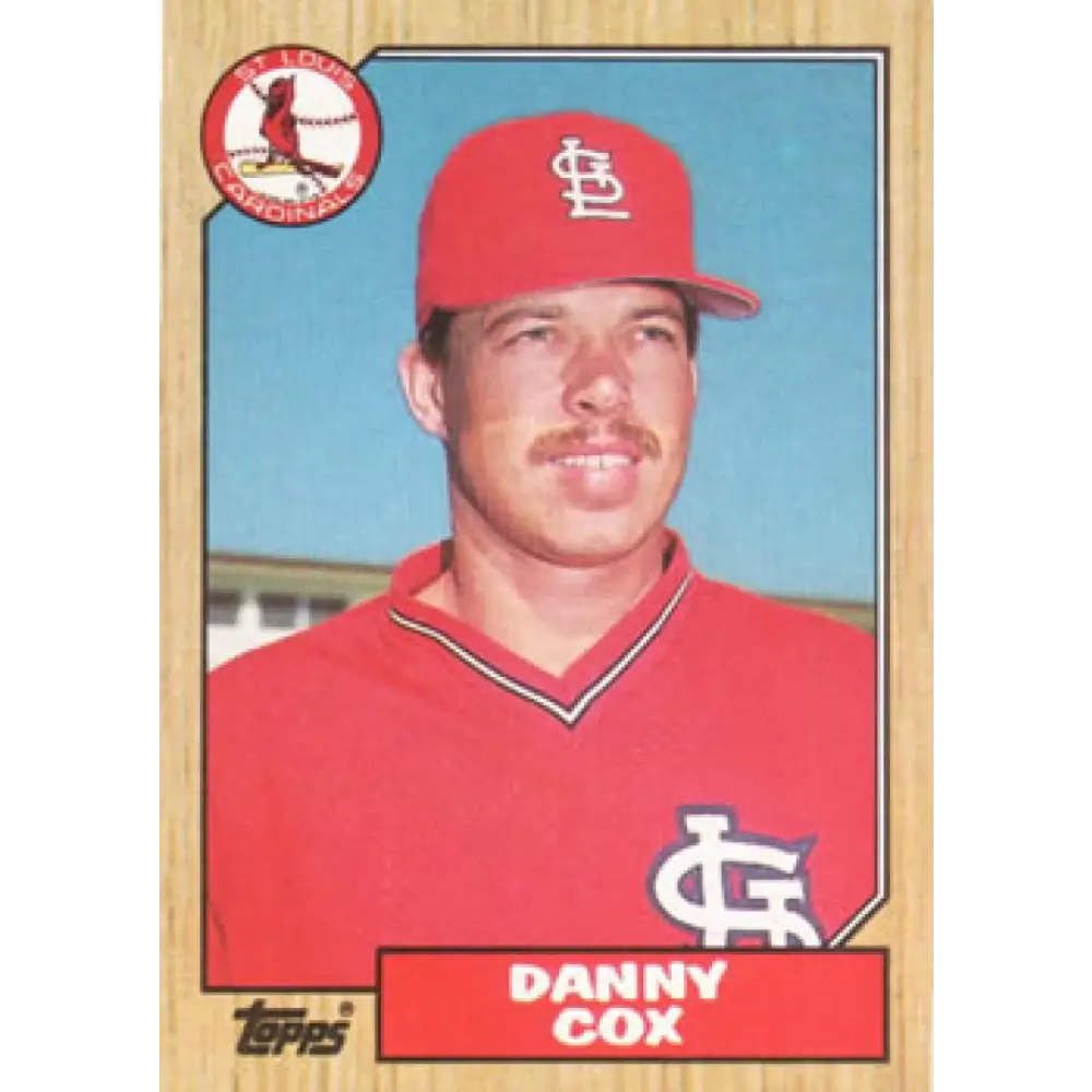 1987 Topps #621 Danny Cox EX Excellent St. Louis Cardinals Baseball Card  Image 1