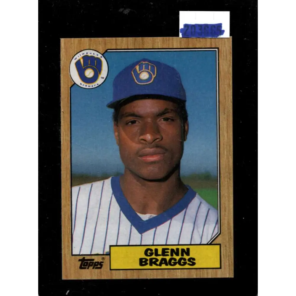 1987 Topps #622 Glenn Braggs EX Excellent RC Rookie Milwaukee Brewers Baseball Card  Image 1