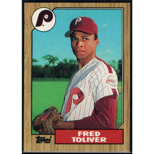 1987 Topps #63 Fred Toliver EX Excellent Philadelphia Phillies Baseball Card  Image 1