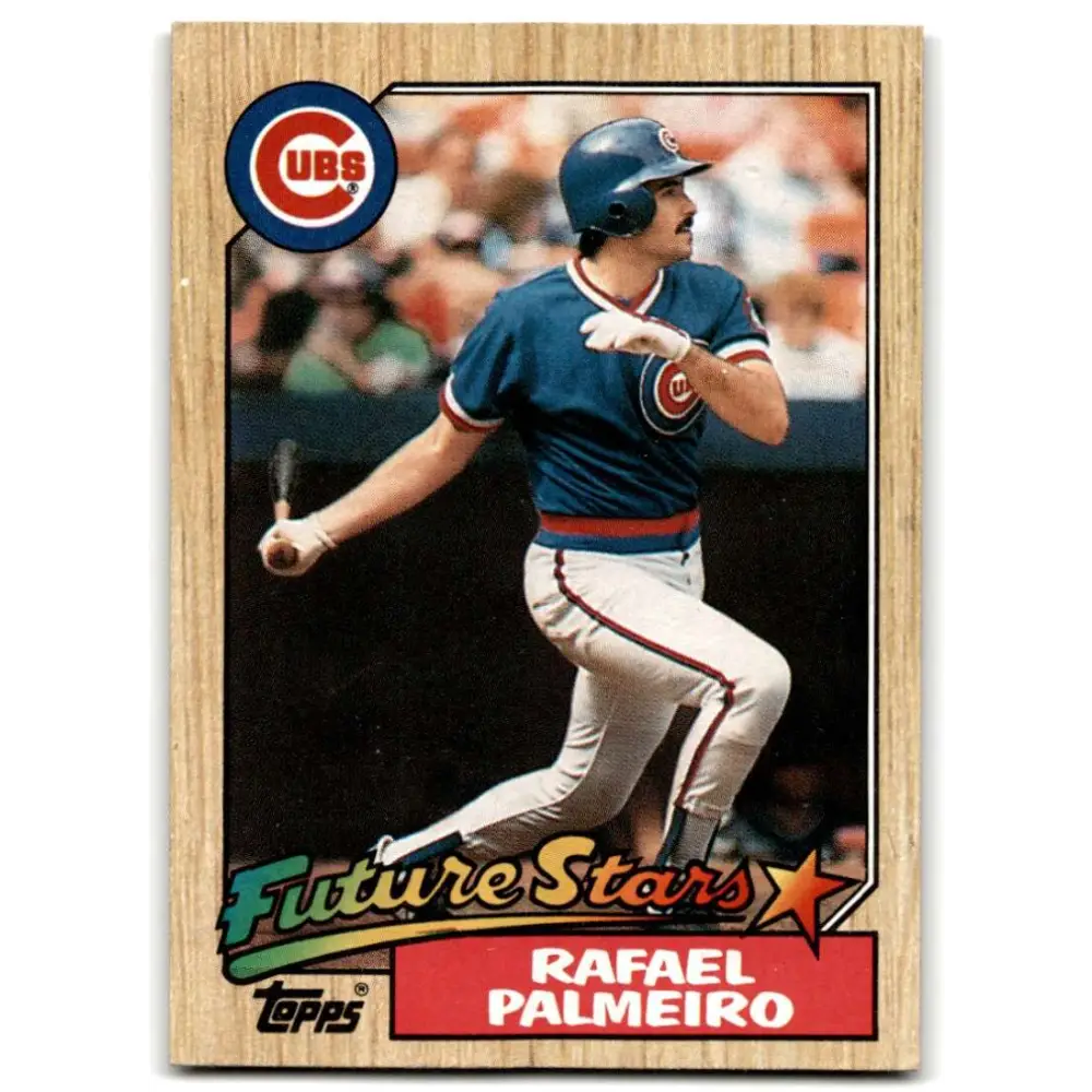 1987 Topps #634 Rafael Palmeiro EX Excellent RC Rookie Chicago Cubs Baseball Card  Image 1