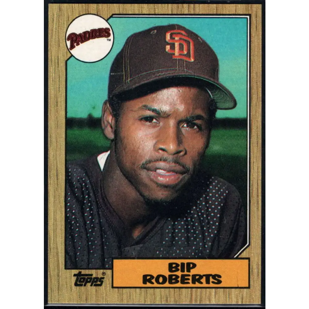 1987 Topps #637 Bip Roberts EX Excellent RC Rookie San Diego Padres Baseball Card  Image 1