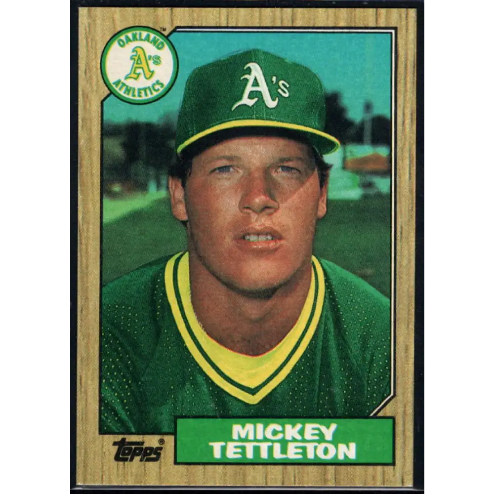 1987 Topps #649 Mickey Tettleton EX Excellent Oakland Athletics Baseball Card  Image 1