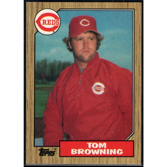 1987 Topps #65 Tom Browning EX Excellent Cincinnati Reds Baseball Card  Image 1