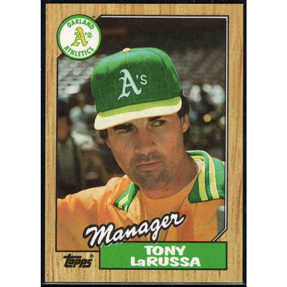 1987 Topps #68 Tony LaRussa EX Excellent Oakland Athletics Baseball Card  Image 1