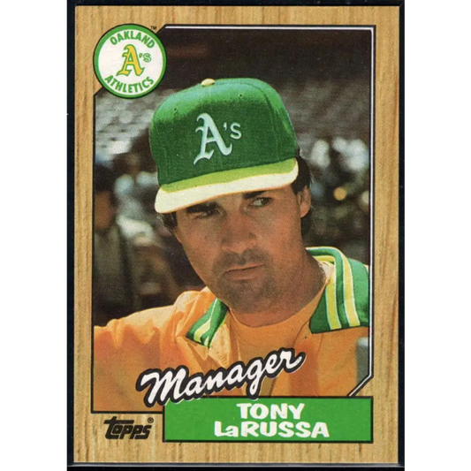 1987 Topps #68 Tony LaRussa EX Excellent Oakland Athletics Baseball Card  Image 1