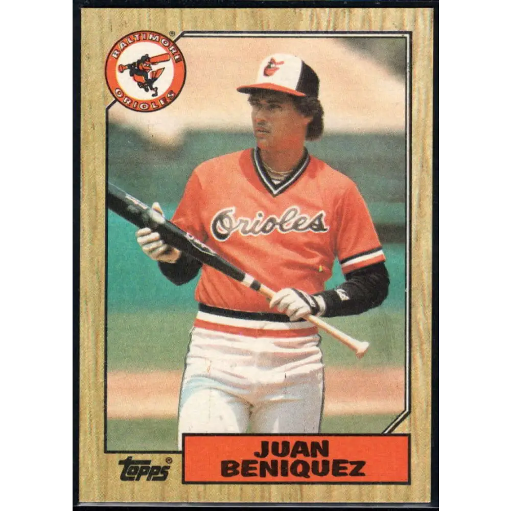 1987 Topps #688 Juan Beniquez EX Excellent Baltimore Orioles Baseball Card  Image 1