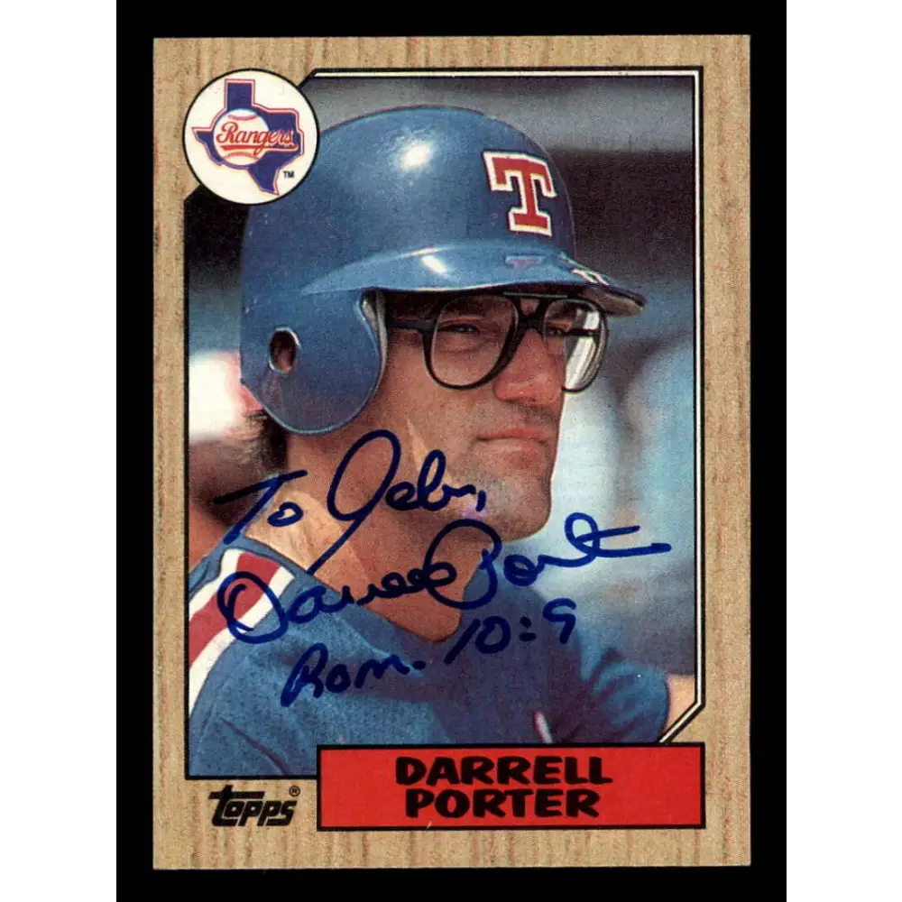 1987 Topps #689 Darrell Porter EX Excellent Texas Rangers Baseball Card  Image 1
