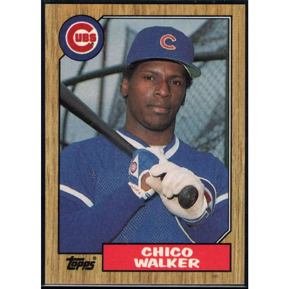 1987 Topps #695 Chico Walker EX Excellent Chicago Cubs Baseball Card  Image 1