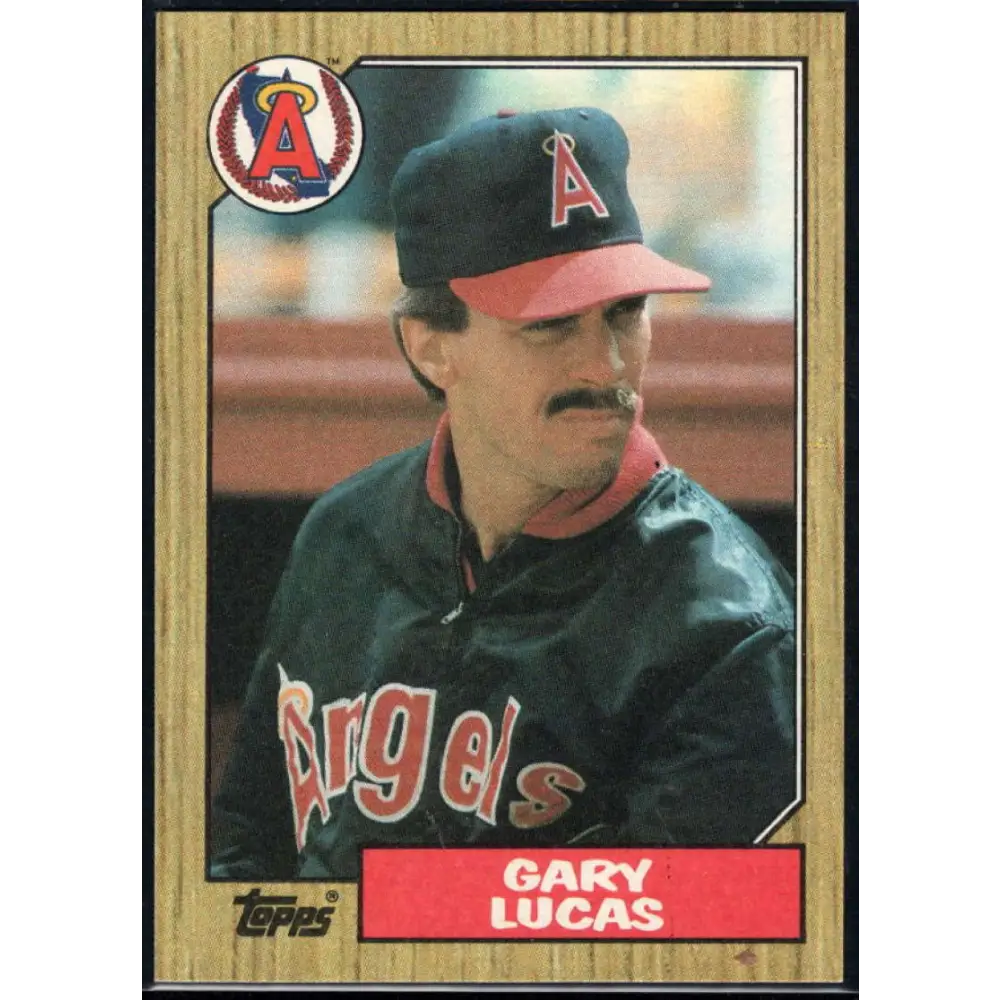 1987 Topps #696 Gary Lucas EX Excellent California Angels Baseball Card  Image 1