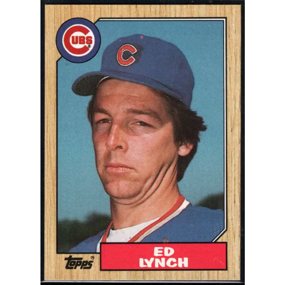 1987 Topps #697 Ed Lynch EX Excellent Chicago Cubs Baseball Card  Image 1