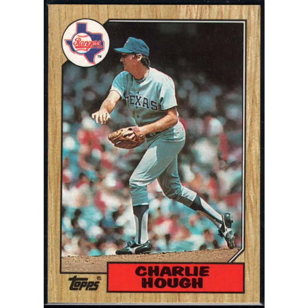 1987 Topps #70 Charlie Hough EX Excellent Texas Rangers Baseball Card  Image 1