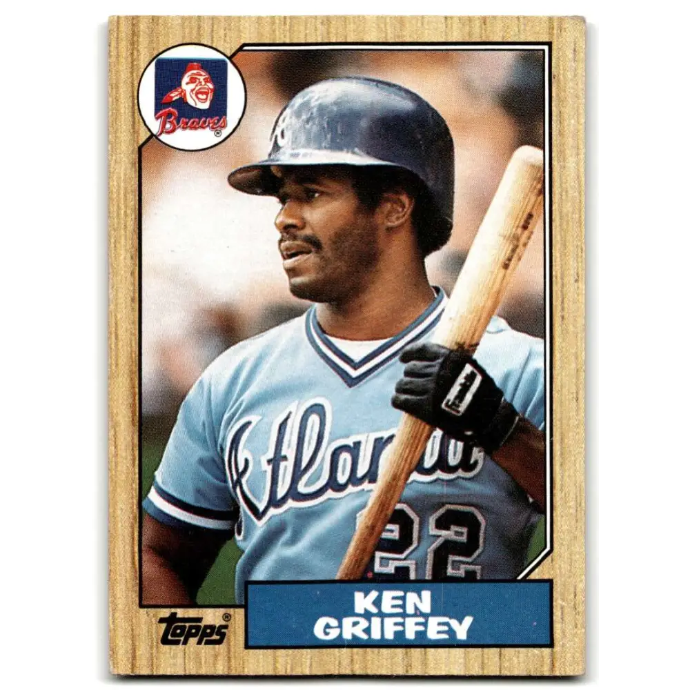 1987 Topps #711 Ken Griffey Sr. EX Excellent Atlanta Braves Baseball Card  Image 1