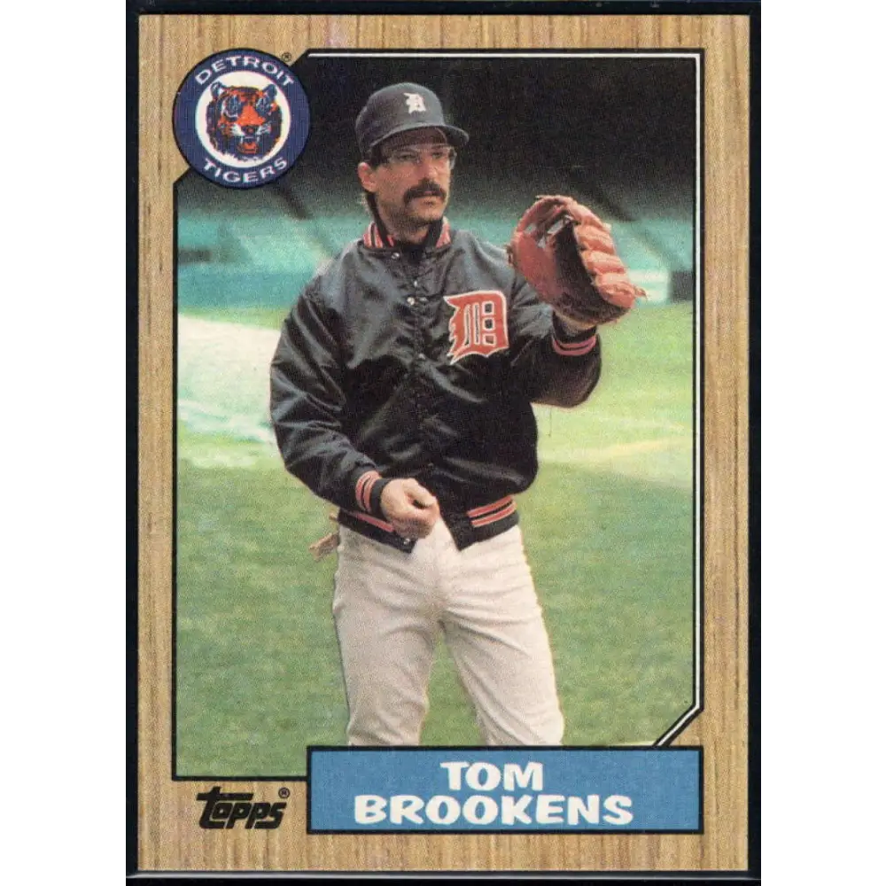 1987 Topps #713 Tom Brookens EX Excellent Detroit Tigers Baseball Card  Image 1