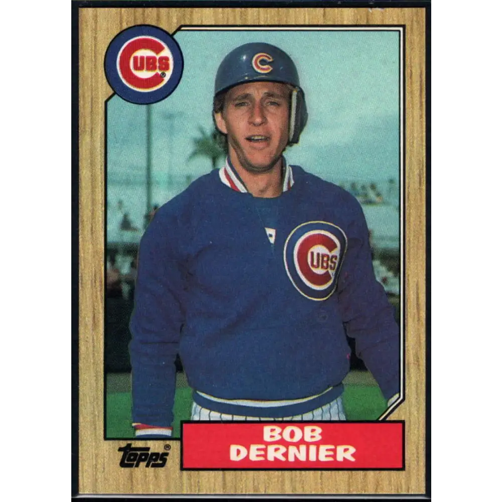 1987 Topps #715 Bob Dernier EX Excellent Chicago Cubs Baseball Card  Image 1
